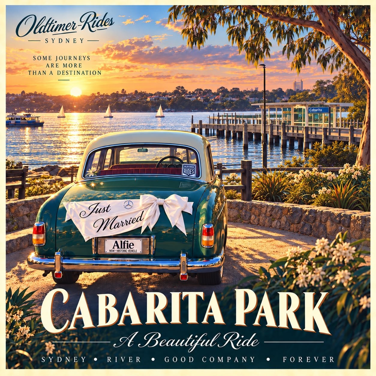 Cabarita Park wedding car