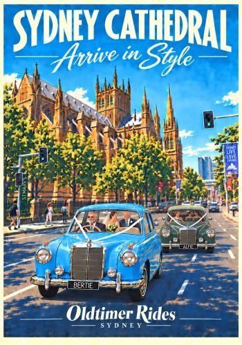 Sydney Cathedral Wedding Car
